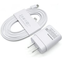 Samsung Galaxy Z Fold6 Flip6 Super Fast Charger 180cm USB-C Cable 25W Charging US Adapter For Galaxy S25 A15 M35 A35 Fold 6 5