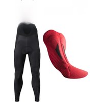 AliExpress YKYWBIKE YKYW Men's Elastic Interface Cycling Bib Long Pants Winter 5~15℃ Thermal Fleece Mtb Bib Tights Pro Team 7 Hours Cycling Pants