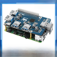 Raspberry Pi 4B USB 3.2 Gen1 HUB HAT DC 5V Expansion Board With 4x USB 3.2 Gen1 Ports for Raspberry Pi 4B