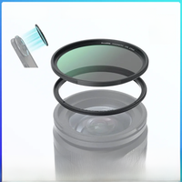 SmallRig Attachable CPL Filter, 67mm Magnetic Circular Polarizers Filter + 67mm Threaded Filter Ring for iPhone 15 Pro -4582
