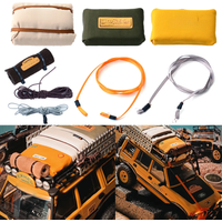 FMS FCX24M TRX4-M Simulation Car Roof Bag Bedroll Cable for 1/18 1/24 RC Crawler Car Traxxas Camel Cup Axial Scx24 Kyosho DIY