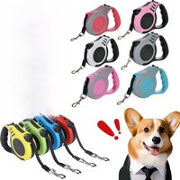 5/3M Nylon Dog Leash Small Medium Large Dogs Cats Automatic Retractable Strong Lead Extend Pet Traction Rope Chihuahua Supplies