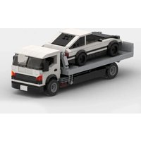MOC building blocks Toy Rescue Flatbed car model 8 cars series Creative assembly set Holiday birthday gift for boys