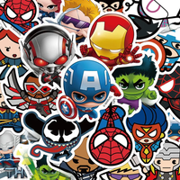 AliExpress Bandai 50PCS Marvel The Avengers Anime Cartoon Sticker DIY Motorcycle Helmet Skateboard Laptop Bike Car Waterproof Stickers Decals