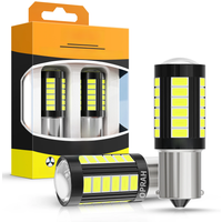 Oprah 2pcs 12V 24V 1156 BAU15S 1157 BAY15D LED Lights T20 7440 7443 Canbus 33pc 5630SMD For Car Truck Rear Signal Lamp DRL Bulb