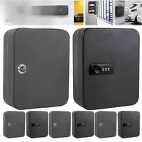 Combination Key Cabinet with Key/Code Lock 20 Key Hooks Key Cabinet Security Lock Wall Mount Box Key Holder Box Home Safe Box