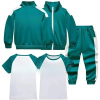 Cosliy New 2025 Squid Player Seong Gi-hun Cosplay Costume 456 Tracksuit Calamari Disguise Halloween Clothes Men Women Kids Boys