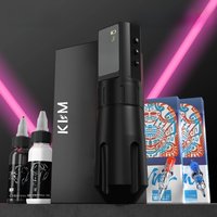 KVM Wireless Tattoo Pen Kit Tattoo Gun Kit Dual Mode Direct Drive IPS Screen Timer Function Battery 1800mAh Tattoo Machine Kit