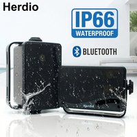 Herdio 3.5 inch Outdoor Bluetooth Speaker 2pcs Wired Waterproof 200W 2 Way Mountable Wall Mount Speakers With Superior Sound