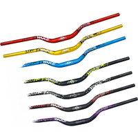 AliExpress NONE 31.8MM Mountain Bike Handlebar Aluminum Alloy Bicycle Riser Handlebar 55MM Rise 780MM Length Bicycle Bar with Matte Surface