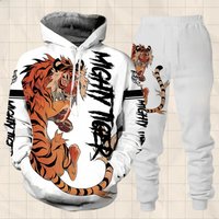 Tracksuit Men Animal 3D Tiger Printed Hoodie + Pants Suit 2 Pcs Sportwear Mens Tracksuit Set Men's Clothing designer clothes men