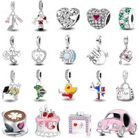 925 Sterling Silver Stars Heart Sunflower Car Safety Beads Fit Diy Charms Beads Necklace Making Gift Of High Quality Jewelry