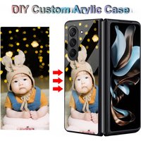 Custom Photo for Samsung Galaxy Z Fold 7 6 5 4 3 2 5G Case DIY Picture Cover Acrylic Back Soft Bumper Fundas Personalized Shell