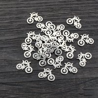 30pcs 8x12mm No Fade Charms 316 Stainless Steel Bike Cute Small Bracelet Necklace Pendant Charms DIY Jewelry Making Findings