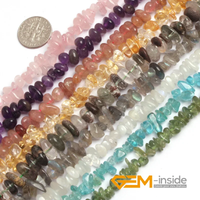 AliExpress GEM-inside Natural 6x8mm Assorted Stones Freeform Chips gravel Nugget Beads For Jewelry Making Strand 15