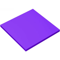 Gobricks 1Pcs Building Blocks 10202 Thin Figure Smooth Flat Tile 6x6 Educational Creative Size Compatible With 10202 Toys Gift