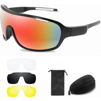 AliExpress POAT 4 Lens Cycling Glasses UV400 Outdoor Sports Eyewear Fashion Bike Bicycle Sunglasses Mtb Goggles with Case