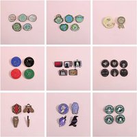 2-6Pcs/Set Enamel Pins Environmental Themed Protecting The Earth Brooch Gothic Horror Movie Lapel Badge Jewelry Gift For Fans