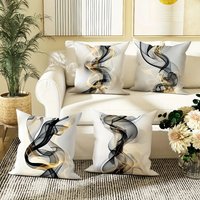 Nordic Style Simple Flowing Home Decor Pillowcase Bedroom Living Room Sofa Decoration Polyester Cushion Cover with Zipper