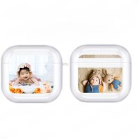 Custom DIY Double Side Case for AirPods 4 3 2 1 Pro 3 2 1 Customized Photo Letters Logo Name Clear Soft TPU Earphone Cover Shell