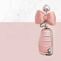 Luxury Diamond Pattern TPU for Audi A1 A3 A4 A5 A6 A7 Q3 Q5 S6 B6 B7 B8 C6 8P 8V 8L TT RS Flip Car Key Case Cover Fob Keychain