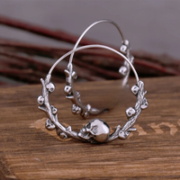 New Design Viking Skull Hoop Earrings Creative Fashion Stainless Steel Men Unisex Vintage Hip Hop Ears Jewelry Gift