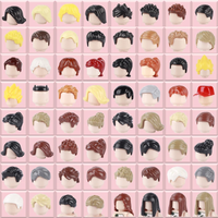 MOC City Hero Figures Hair Building Blocks Military Boys Headwear Parts Head Hairstyle DIY Accessories Bricks Toys Gifts Kids