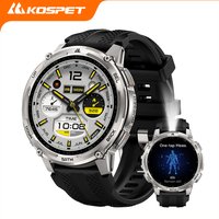 KOSPET TANK T4C Smartwatch Herren Outdoor GPS-Uhr mit Heller LED-Taschenlampe 5ATM Wasserdicht zum Schwimmen Militärisch Robust