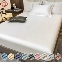 100% Egyptian Cotton Fitted Sheet with Elastic Bands, 400TC Pure Cotton Mattress Covers, Non Slip Adjustable Bed Sheets 140/160