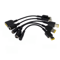 Laptop Adapter Cable Square male To 4.5*3.0mm 5.5*2.1mm 7.4*5.0 7.9*5.5mm Female DC Power Charger Converter Cord for Lenovo hp