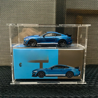 1/64 Model Cars Acrylic Display Case Fit for Mini Size MiniGT Tomica Required Assembly Proof Box Cabinet Toy Vehicles