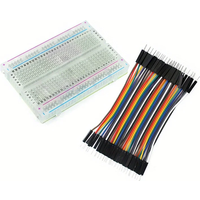 1pc 400 Point Transparent Mini Breadboard Kit 10cm Male to Male DuPont Jumper Wires Set Solderless Prototype Practice Board