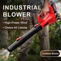 UK Plug 21V High Air Volume Portable Blower Handheld Powerful Efficient Dust Removal Cordless Blower for Garden Home Cleaning
