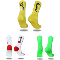 AliExpress NONE New Cycling Socks Letter Sports Socks Breathable Compression Outdoor Pro Competition Bike Socks Men Calcetines Ciclismo