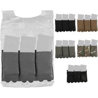 Durable Lightweight Elastic AR M4 5.56 AK 7.62 Triple Mag Pouch Rifle Triple Molle Magazine Holster