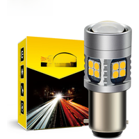 1 PC BAX15D LED Motorcycle Headlight Bulb 6-24V 800LM 6500K Moto Light 3030 22SMD Scooter Motobike Head Lamp 6V 12V 24V Yellow