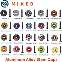 AliExpress mixed MIXED 32mm Headset Stem Caps Pack Light Aluminum Alloy with Screws for MTB Bike Road Mountain Bicycle Cycling Parts Accessories
