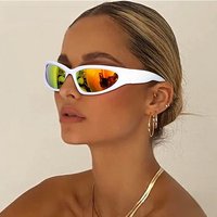 Designer y2k UV400 Mirrored Sunglasses Women White Sun Glasses Men Hispter Sport Driving Cycling Ladies Shades 2025 gafas de sol