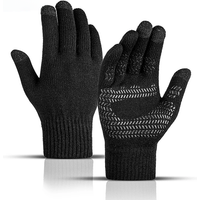 AliExpress cynewz Winter Men Knitted Gloves Touch Screen Non-slip Rubber Solid Business Driving Cycling Full Finger Autumn Antiskid Male Gloves