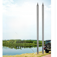 2Pcs 5.6M 201 Stainless Steel Whip Antenna Pull Rod For HF Radio Positive Whip Antenna Telescopic Antenna DIY Shortwave Antenna