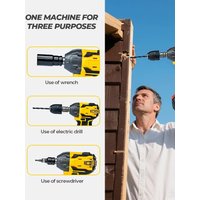 1/2" Cordless Impact Spanner & Ratchet Driver Kit, 2 Batteries Included for Home DIY, Bolt Loosening & Fastening Tasks