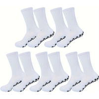 5 Pairs Non-slip Football Socks Breathable Wear-resistant Outdoor Sports Socks For Soccer, Rugby, Basketball, Running