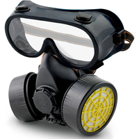 Half Gas Mask Respirator Organic Vapor Chemical Anti Dust Paint Industrial Dual Filters Safety Protection Mask Goggles Wholesale