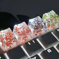 Translucent Gypsophila Dried Flower Keycaps for Cross-Axis Mechanical Keyboards -Unique and Stylish Keycap Accessories