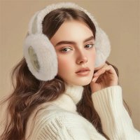 AliExpress Other Women Suede Plush Earmuffs Wool Solid Plush Warm Outdoor Skiing Cycling Windproof Cold-Proo Winter Fluffy Ear Muffs Earflap