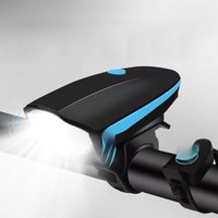 AliExpress NONE Bicycle Front Light with Electric Loud Horn Waterproof Bike Headlight USB Rechargeable Cycling Flashlight Tactical Torch Lantern