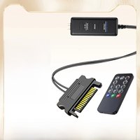 TEUCER LC-S60 ARGB Controller Cable 5V 3PIN to SATA Interface Extension Controller with Remote Control for PC Cooling Fan