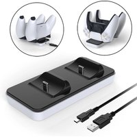 Charger for DualSense PS5 Controller Dual USB C Charging Set Cradle USB Cable Carrying Handheld Games Elements