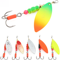 W.P.E 1pcs Spinner Lure 3#/4# 13g/18g Spoon Fishing Lure Fishing Baits Bass Pike Swim Bait Fishing Tackle Brass Metal Pesca