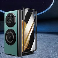 Matte Solid Color Phone Case for Honor Magic V3 v3 Hard Shell Protection Shockproof Film Protector with Holder Cover